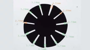 Inspect the distances between the blades of a fan with MVTec software